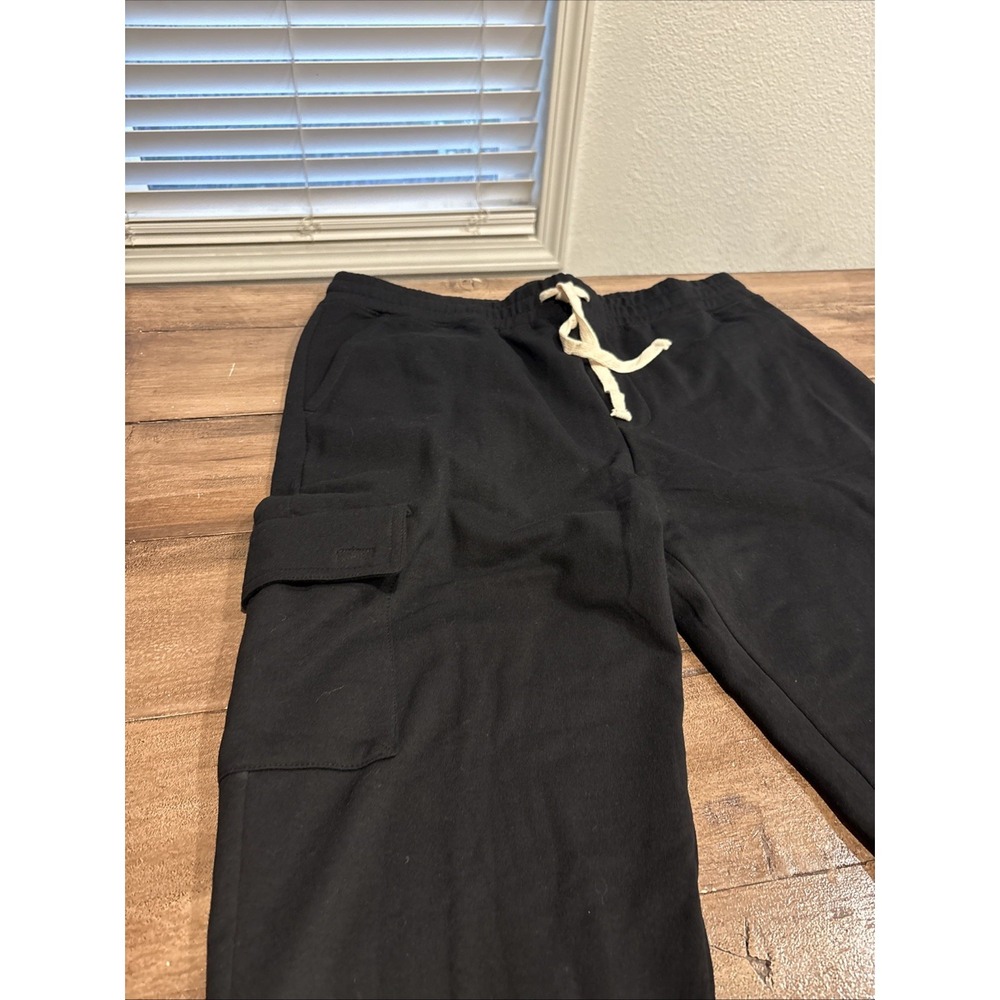 RSQ Jogger Pants Men's Black Large Elastic Waist Casual Stretch - Picture 2 of 5